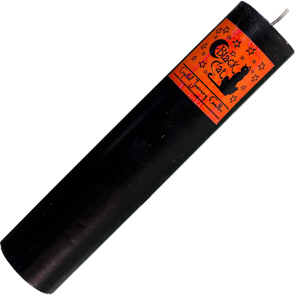 Black Cat Reiki Herbal Pillar Candle