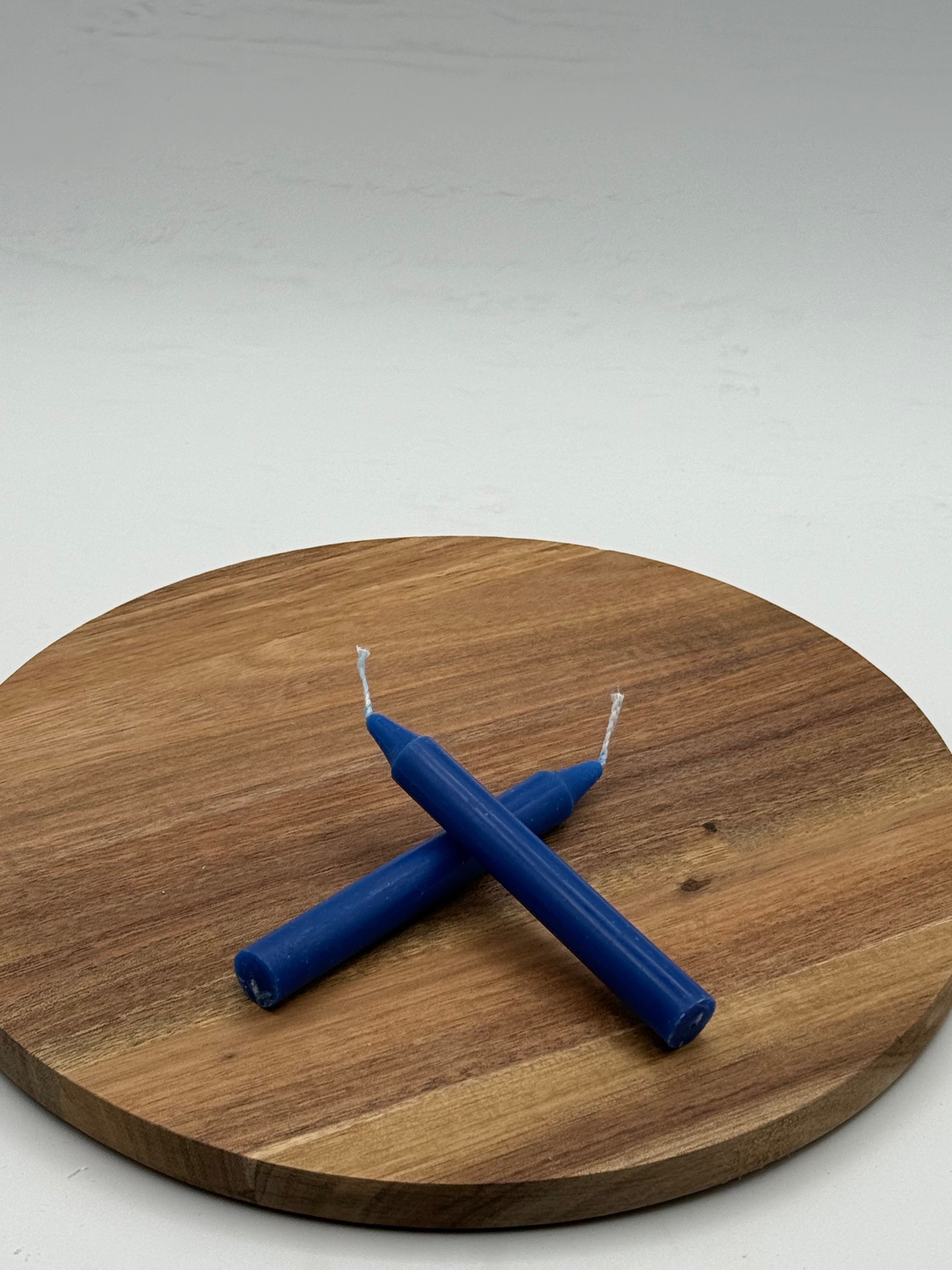 Blue Chime Candle 4in