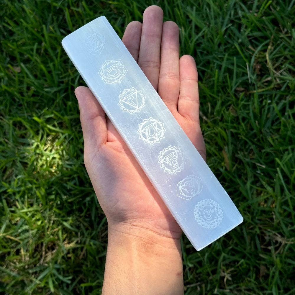 Selenite - 7 Chakra Bar